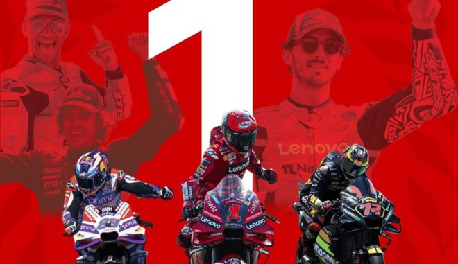  Ducati και Φραντσέσκο Μπανάια Παγκόσμιοι Πρωταθλητές MotoGP με πολλά ρεκόρ