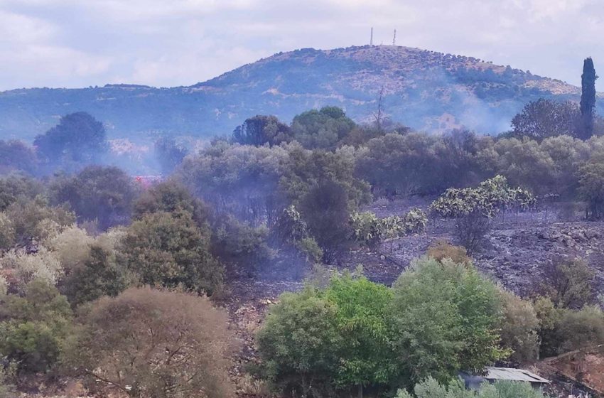  Οριοθετήθηκε η φωτιά στην περιοχή Άνω Άκρια Ηρακλείου