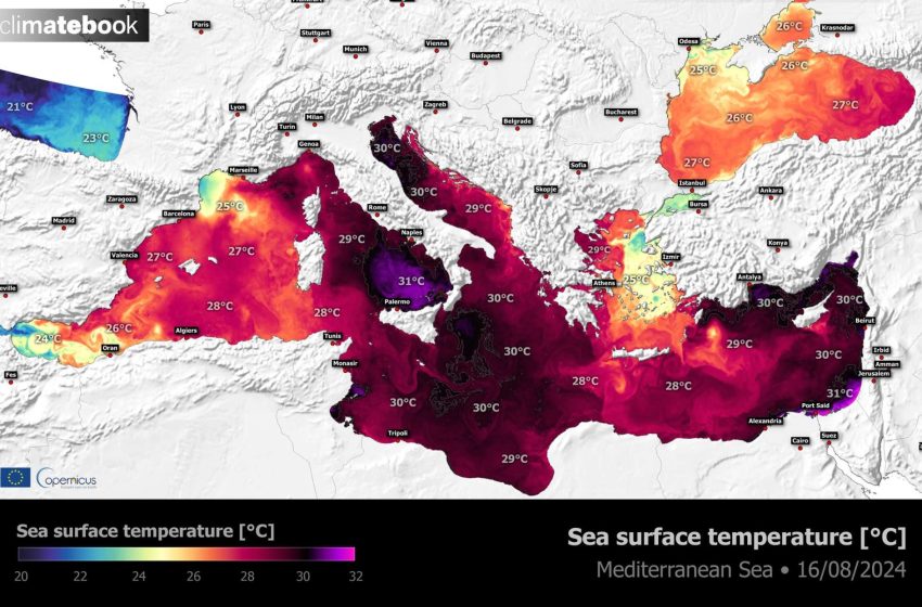  Υψηλές θερμοκρασίες στη Μεσόγειο: 2,5 βαθμοί πάνω από το κανονικό για το διάστημα 1991-2020