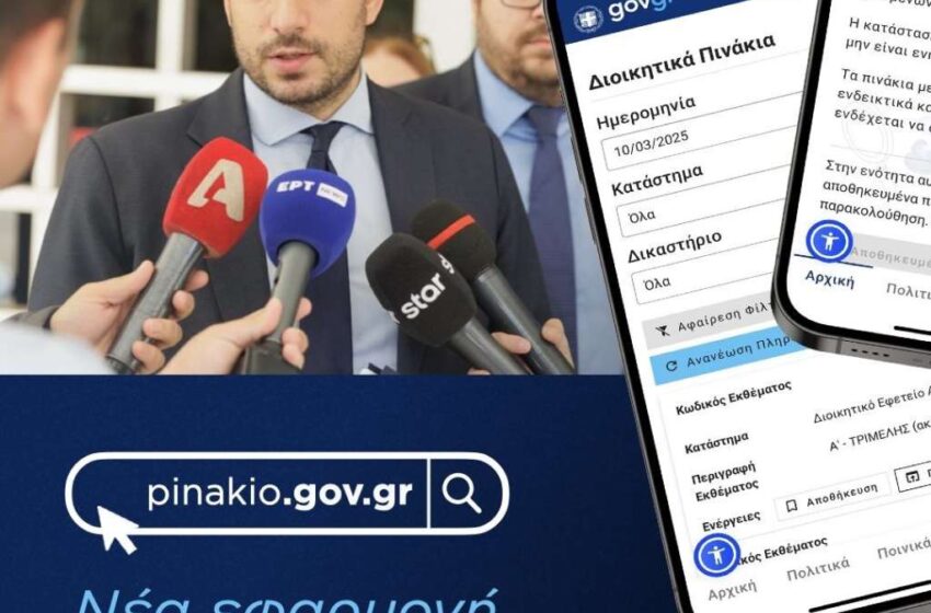  Κ. Κυρανάκης: Αποσυμφόρηση των δικαστηρίων με το pinakio.gov.gr